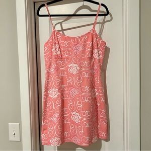 Vintage Lilly Pulitzer Pink Butterflies and Roses Dress